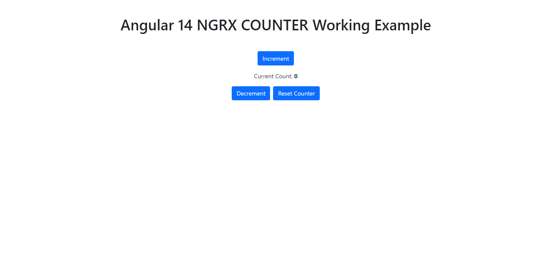Angular 14 NGRX COUNTER Working Example