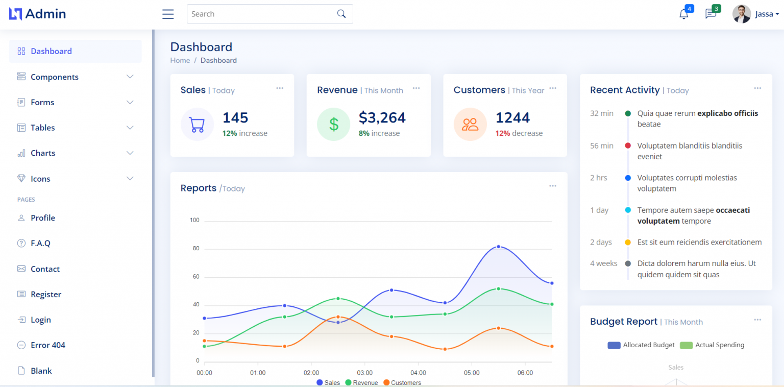 Angular 14 The Best Free Admin Dashboard Template Download Therichpost