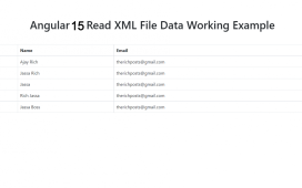 Angular 15 Read XML File Data Working Demo