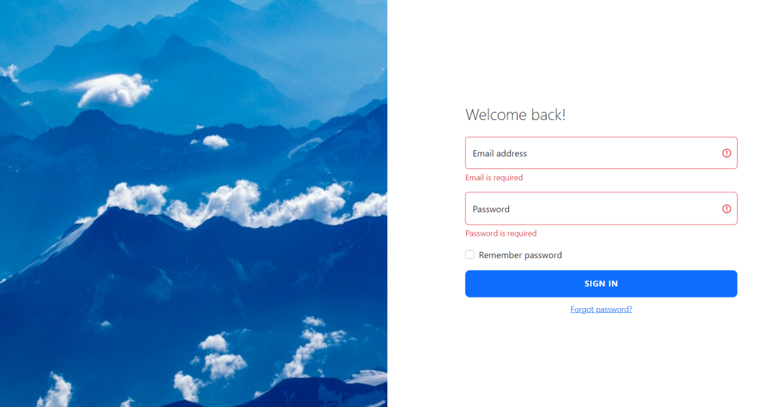 Angular 15 Application Login Page Form with Validation