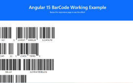 Angular 15 BarCode Generator Working Example