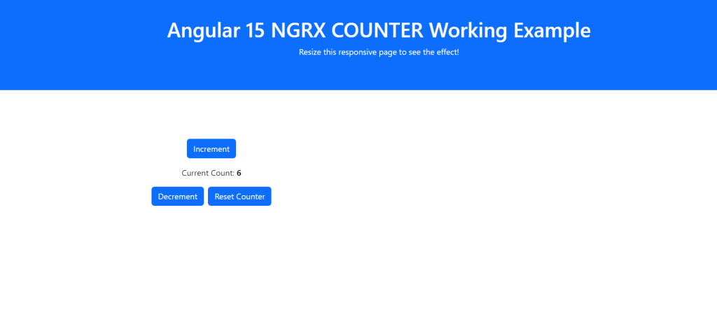 Angular 15 NGRX COUNTER Working Example
