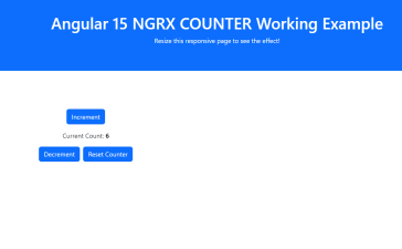 Angular 15 NGRX COUNTER Working Example