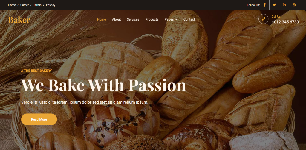 Free Angular 15 Bootstrap 5 Bakery Trending Website Template