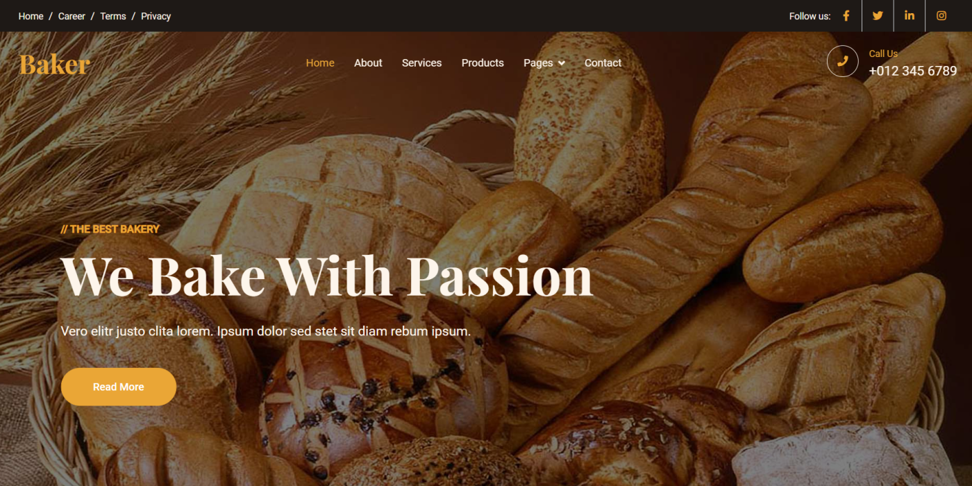 Free Angular 15 Bootstrap 5 Bakery Trending Website Template