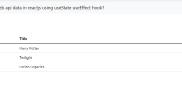 How to fetch NODEJS web api data in reactjs using useState useEffect hooks