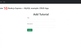 Angular 16 + Node.js Express + MySQL example: CRUD App