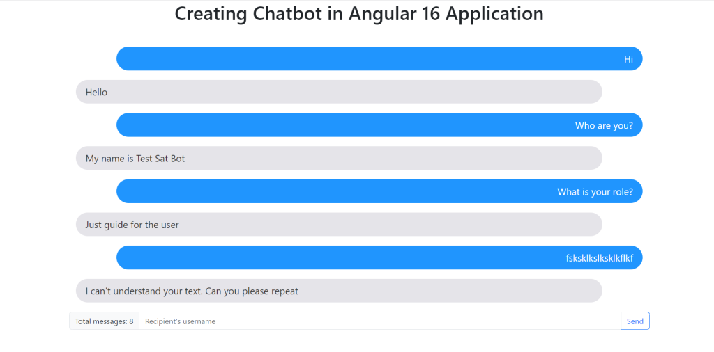 Creating Chatbot in Angular 16 Application