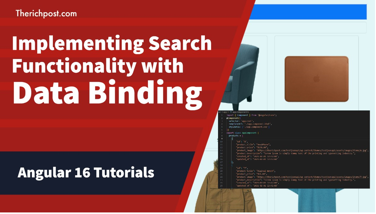 Implementing Search Functionality with Data Binding in Angular 16
