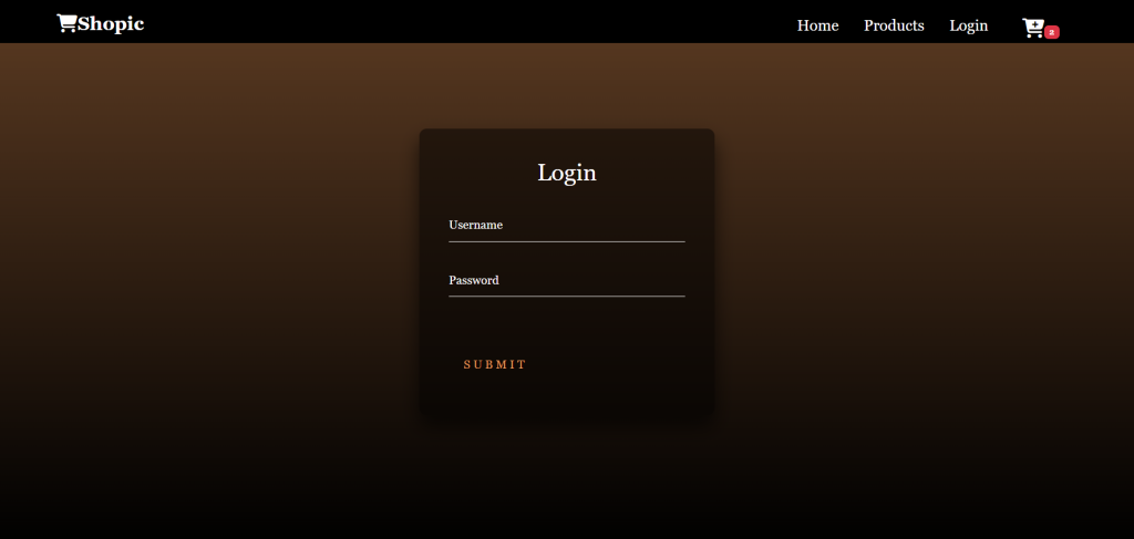 Angular Free Ecommerce Website Login Page