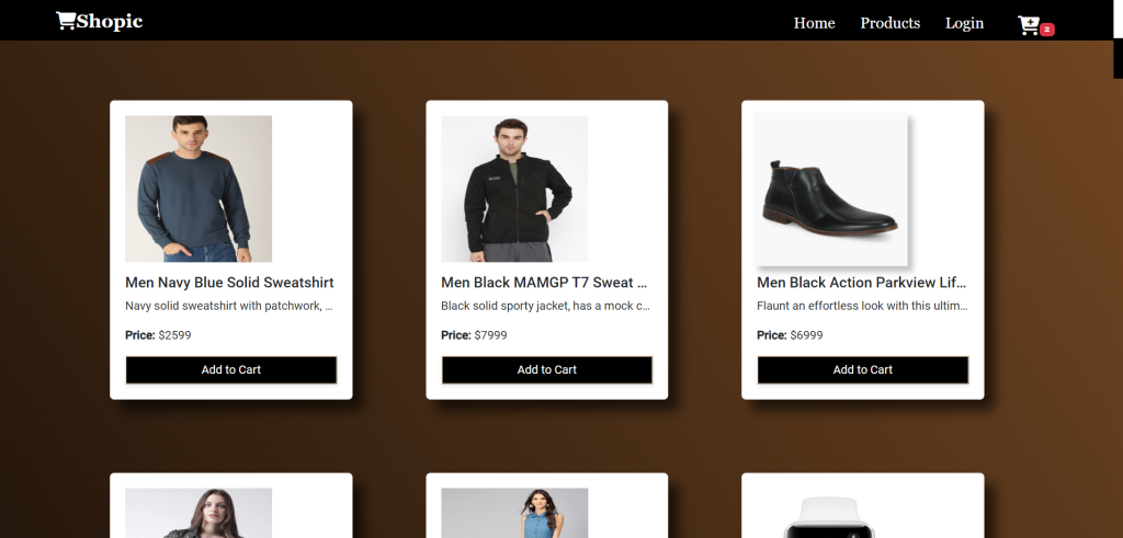 Angular Free Ecommerce Website Products Page