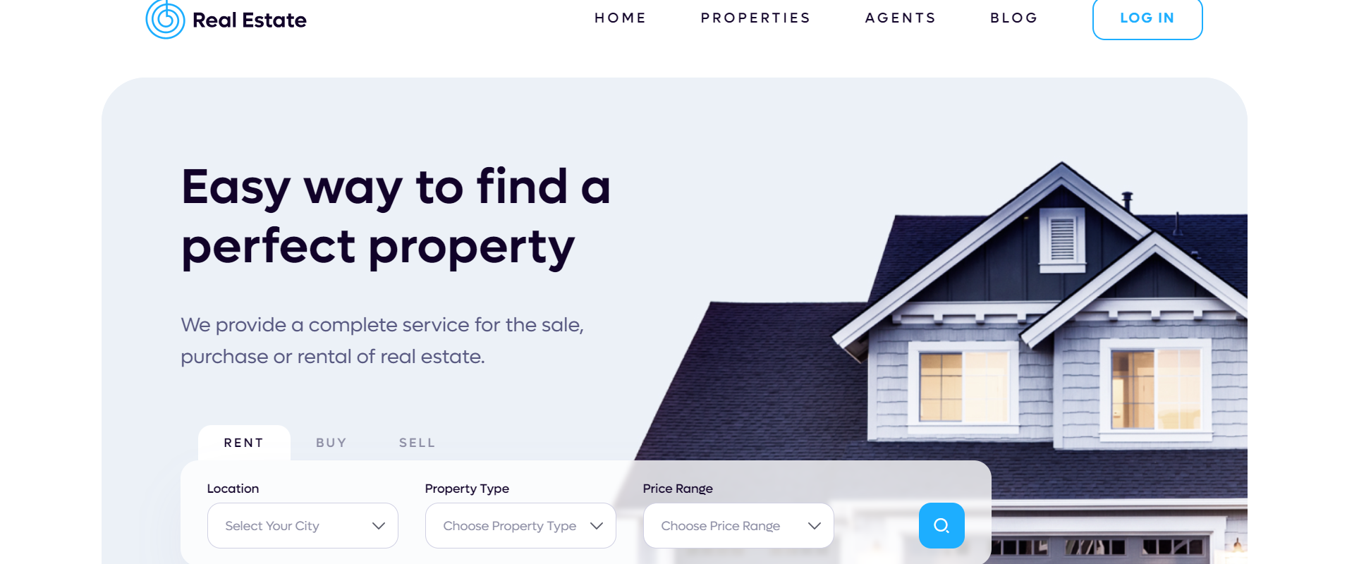 Reactjs Real Estate Website Template with Source Code