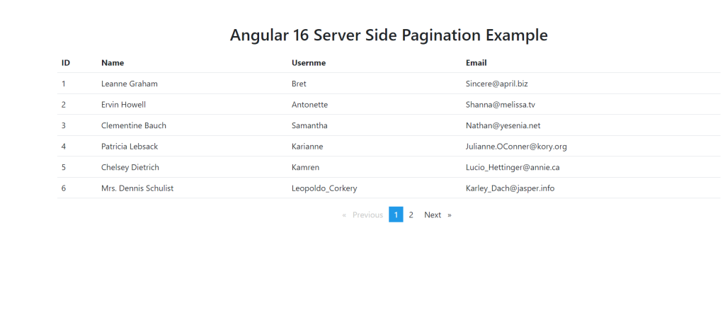 Angular 16 Server Side Pagination Example