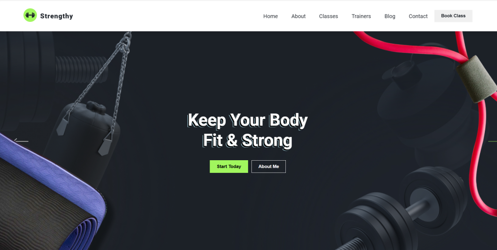 Reactjs Gym Free Website Template Working Demo