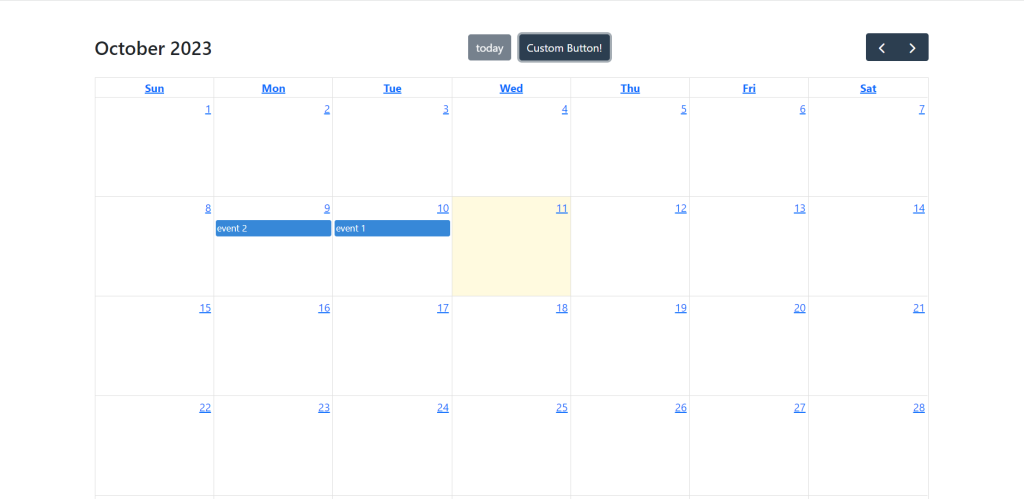 Customized FullCalendar in Reactjs