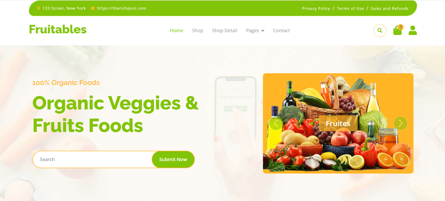 Angular 17 Free Organic Veggies & Fruits Foods Ecommerce Template ...