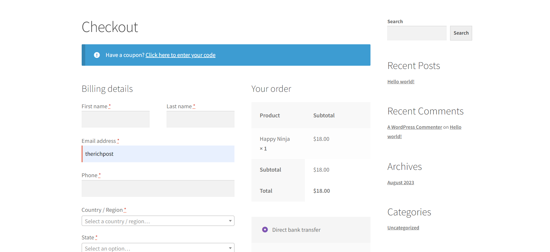 How to Change order of billing fields on checkout page Woocommerce?