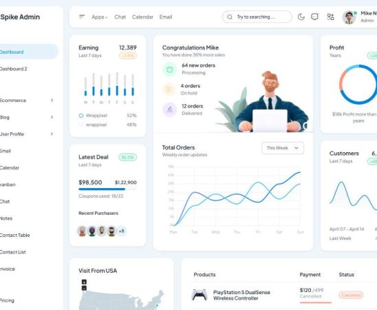Powerful Bootstrap 5 Admin Dashboard Template Free