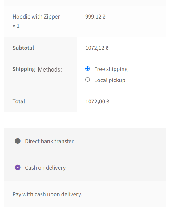Woocommerce hook change shipping text on checkout page