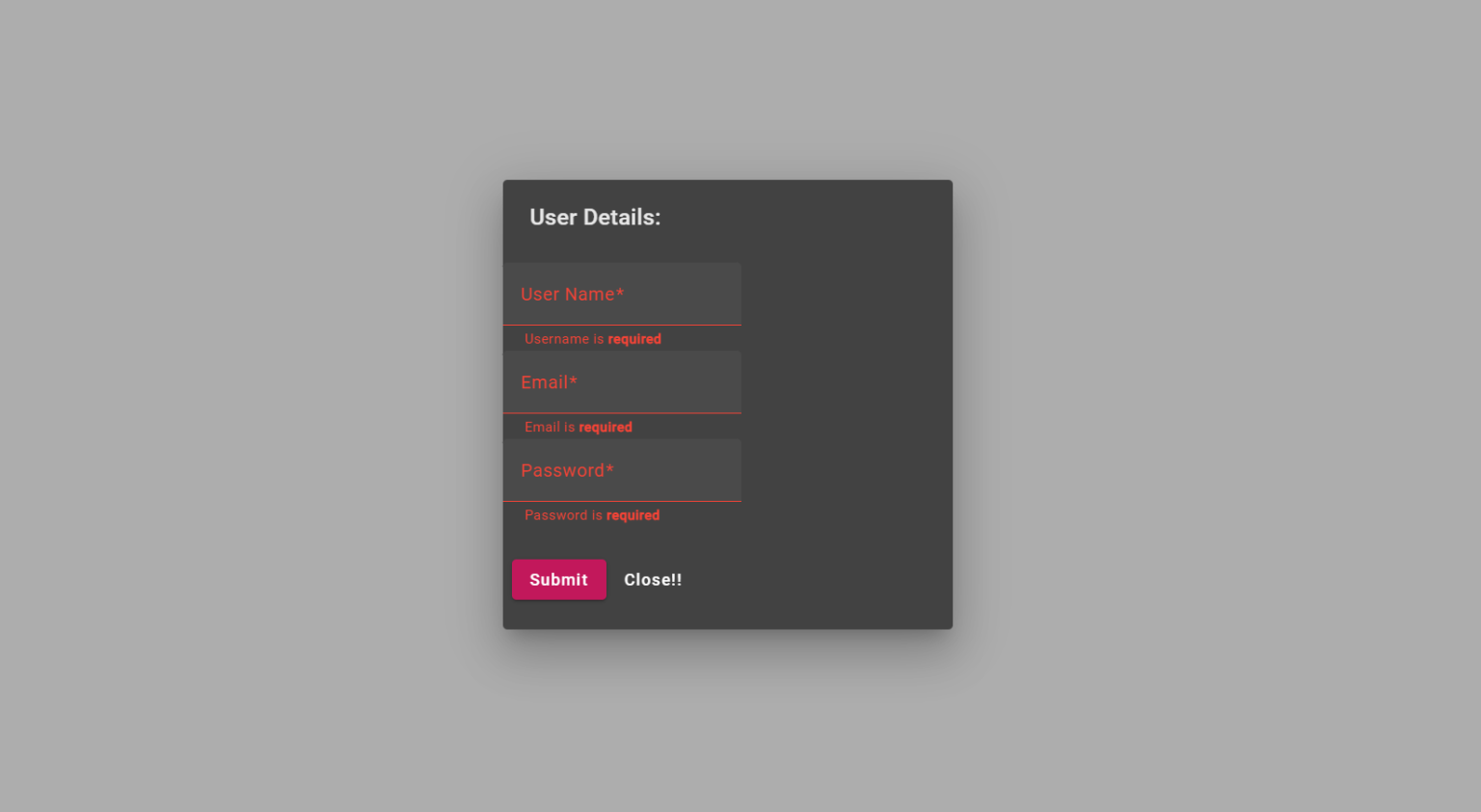 Angular 17 Material Popup Dialog Register Form with Validation Working ...