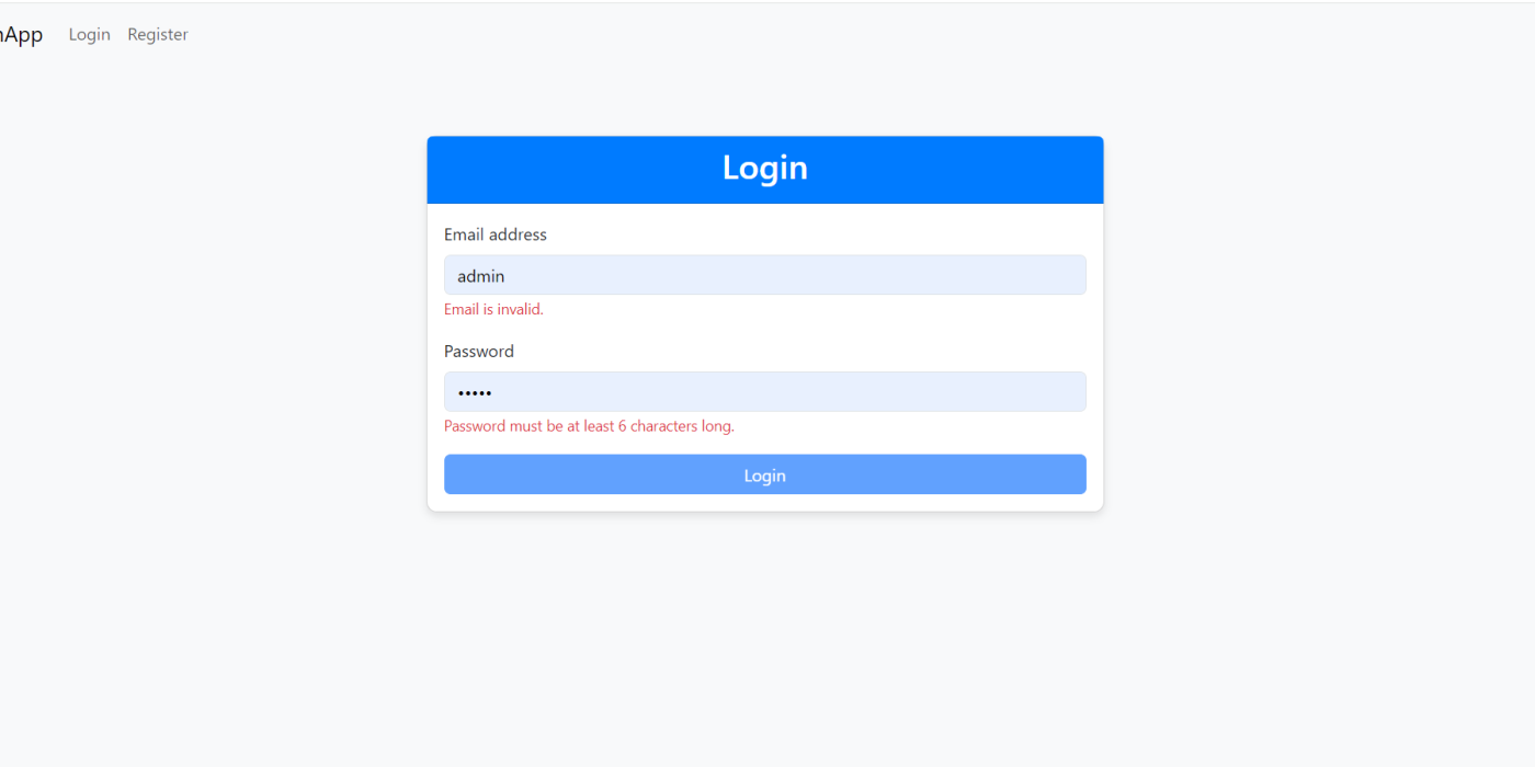 Create a User Login and Registration forms with validations using Angular 18