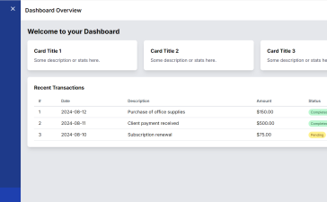 Create Management System Dashboard in Next.js using Tailwind CSS