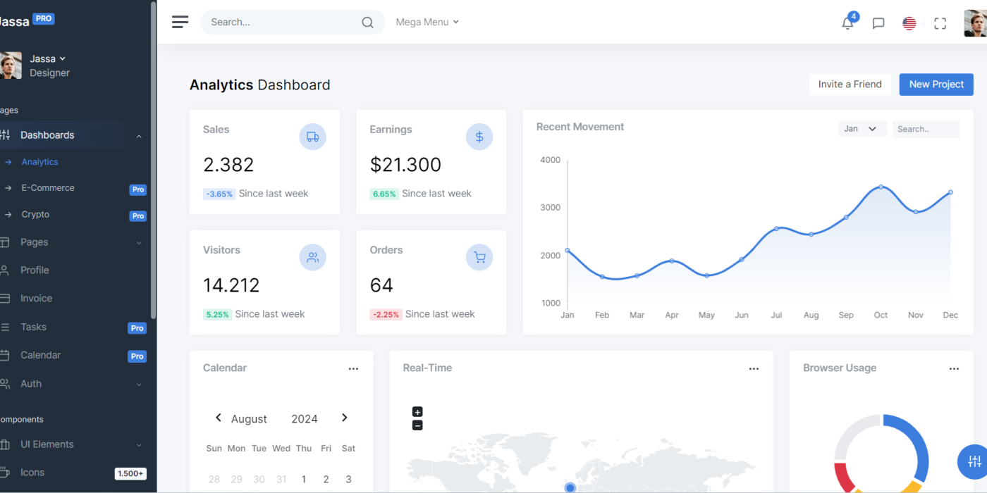 Free Admin Dashboard Template Bootstrap 5 ERP