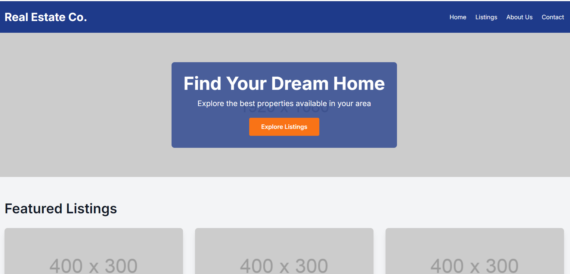 Next.js Tailwind CSS Free Real Estate Template