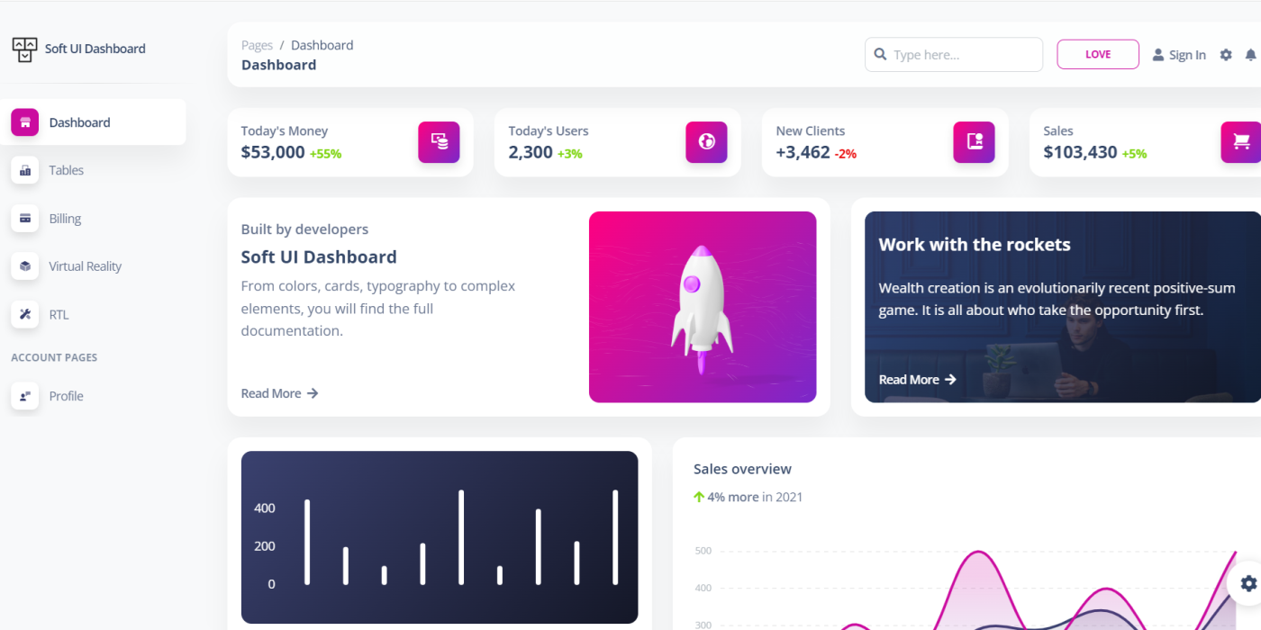 Check out latest Free Bootstrap 5 Dashboard