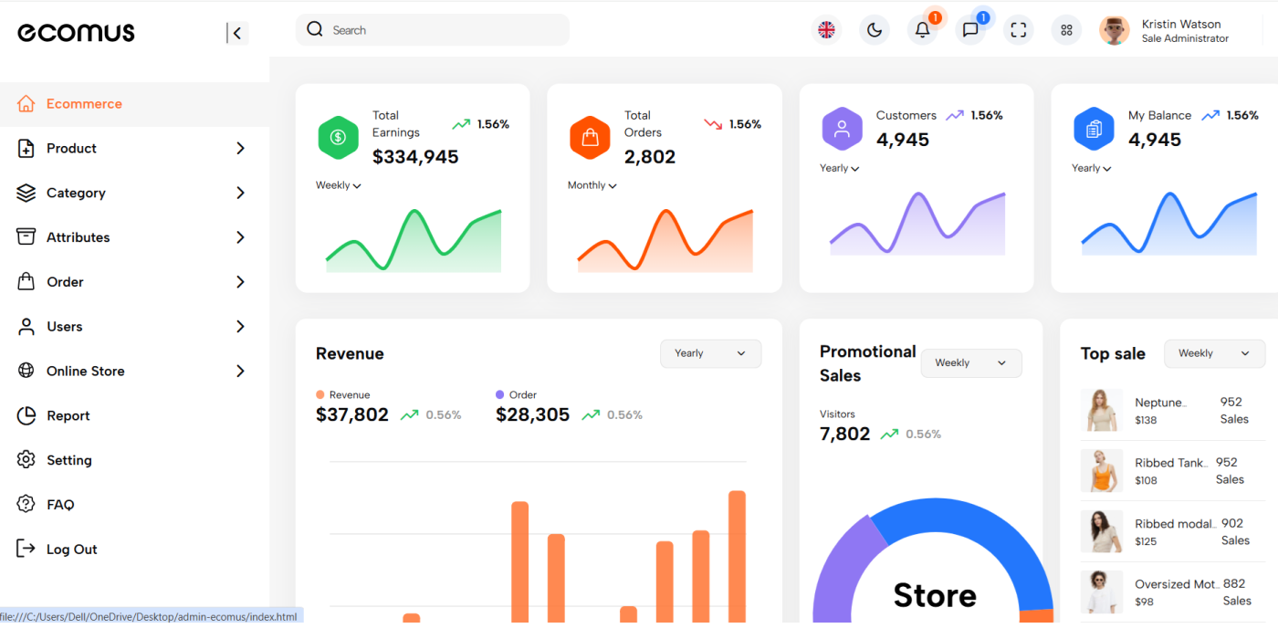 Free Inventory Management Admin-Dashboard Template Bootstrap 5.3