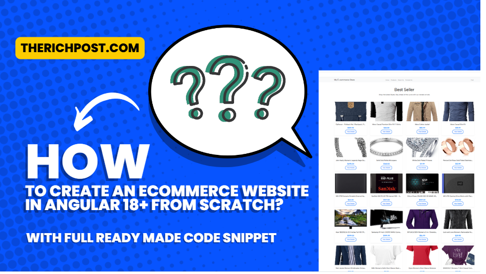How to create an ecommerce website in Angular 18+ from scratch?