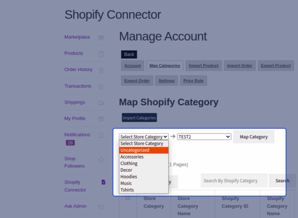 Shopify Connector