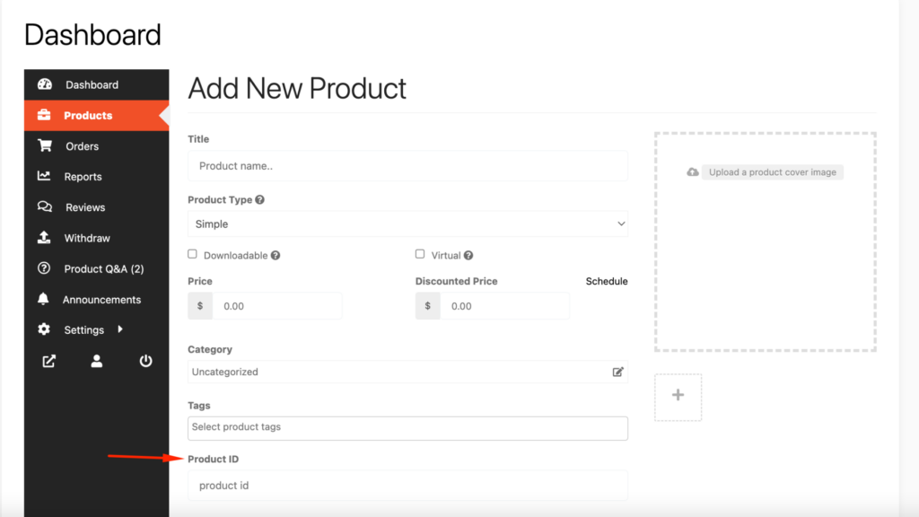 Validate fields in the product upload section of the Dokan multi-vendor dashboard