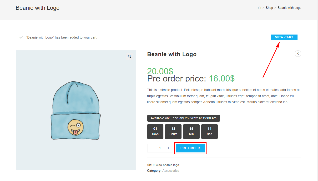 Woocommerce - Pre-Order Products Working demo