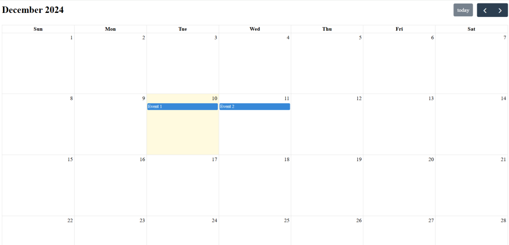 Add FullCalendar in Angular 19