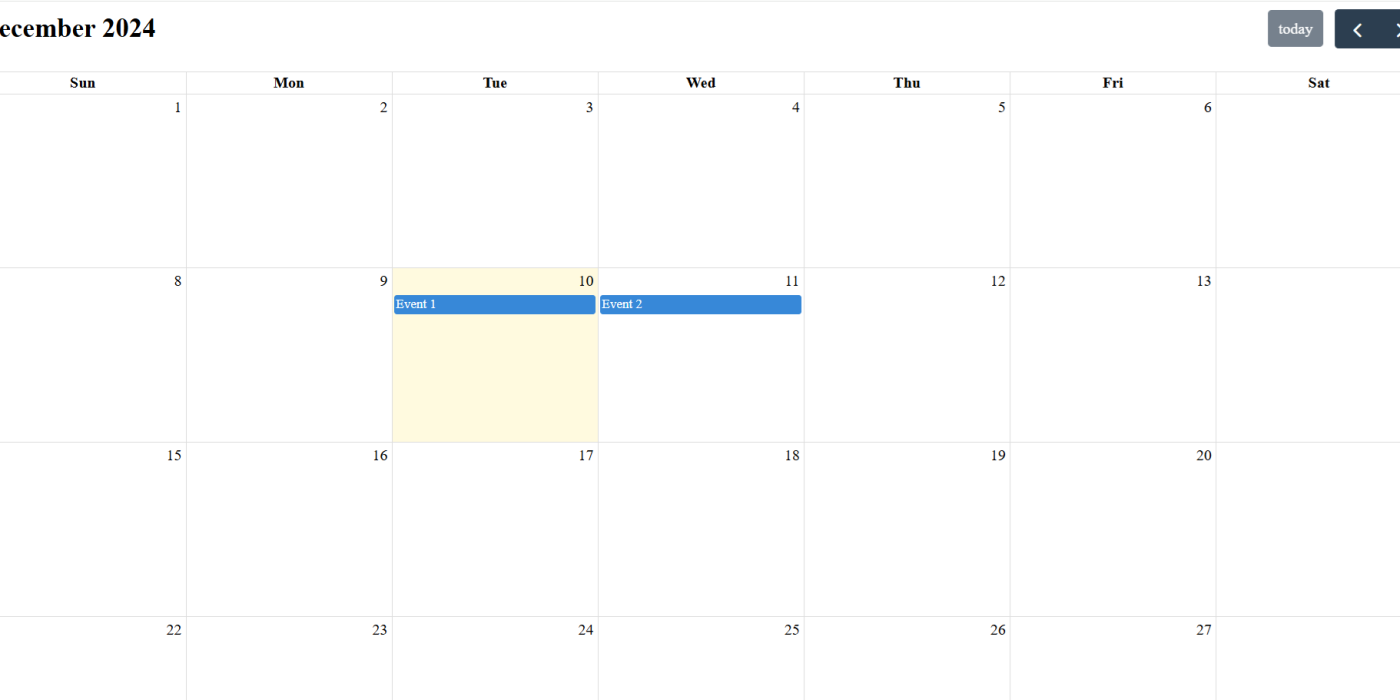 Add FullCalendar in Angular 19