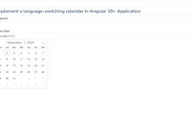 Implement a language-switching calendar in Angular 18+ Application