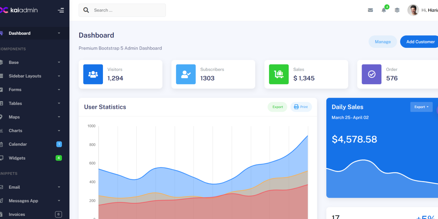 Jassa - Free Responsive Bootstrap 5 Admin Dashboard Template