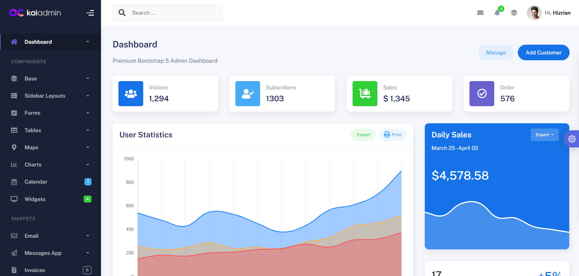 Jassa - Free Responsive Bootstrap 5 Admin Dashboard Template