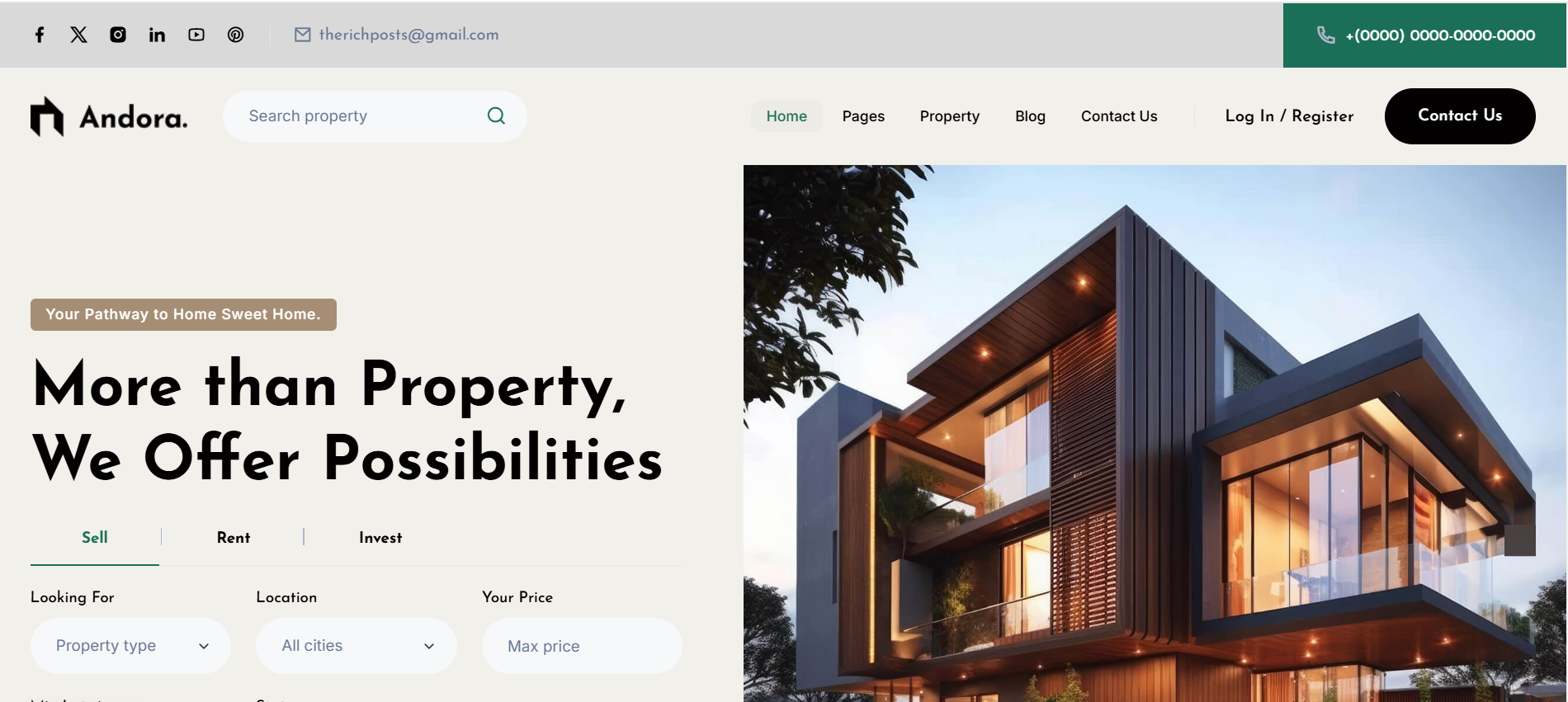 Nextjs Real Estate Template Free - Property Listing