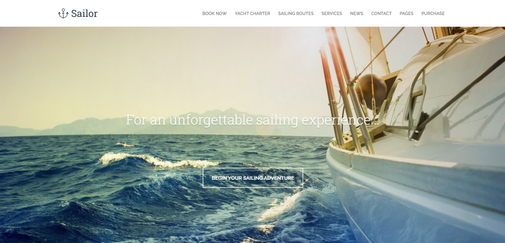 Sailor – Modern Yacht Charter & Boat Rental HTML5 Template