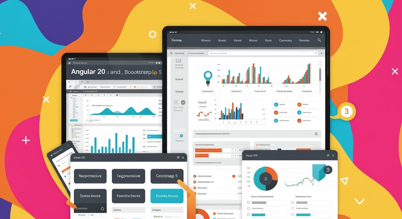 Angular 20 + Bootstrap 5 Admin Template Integration Tutorial Responsive Dashboard UI
