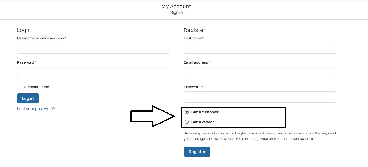 How to register users as customers and hide the "I'm a seller" option? Dokan Multivendor